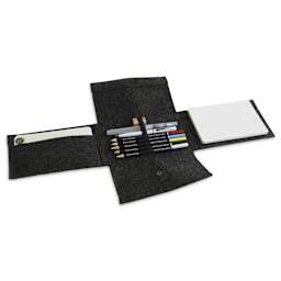 Three by Three JotBlock Travel Postcard Watercolor Pencil Set, set open