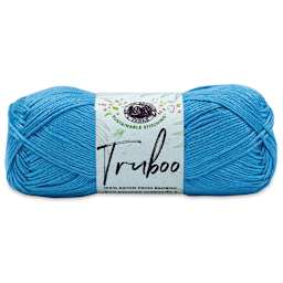 Lion Brand Truboo Yarn - Blue, 241 yards