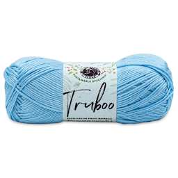 Lion Brand Truboo Yarn - Light Blue, 241 yards