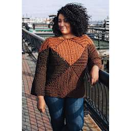 Lion Brand Basic Stitch Anti-Pilling Skein Tones Yarn (Person wearing knit sweater)