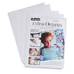 Jacquard ExtravOrganza Digital Textile - Top view of package with 5 sheets fanned