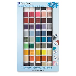 Coats & Clark Dual Duty XP All Purpose Thread Set - Set of 50, Assorted Colors front of packaging