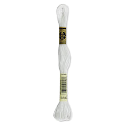 DMC Cotton Embroidery Floss - White, 8-3/4 yards (Front of label)