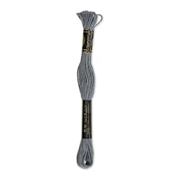 DMC Cotton Embroidery Floss - Dark Steel Gray, 8-3/4 yards (Back of label)