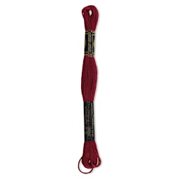 DMC Cotton Embroidery Floss - Very Dark Raspberry, 8-3/4 yards (Back of label)