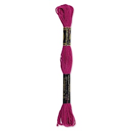 DMC Cotton Embroidery Floss - Plum, 8-3/4 yards (Back of label)