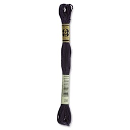 DMC Cotton Embroidery Floss - Very Dark Navy Blue, 8-3/4 yards (Front of label)