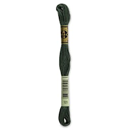 DMC Cotton Embroidery Floss - Dark Fern Green, 8-3/4 yards (Front of label)
