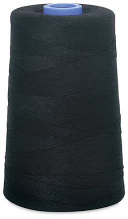 Spun Dee Thread - Giant Black Spool upright