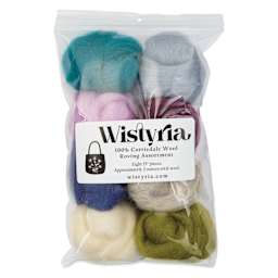 Wistyria Editions 100% Wool Roving - Tranquility, Pkg of 8 - front of packaging