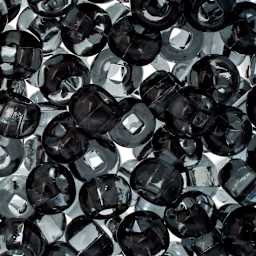 John Bead Czech Seed Beads - Gray, Transparent, Square Hole, 32/0 - close-up
