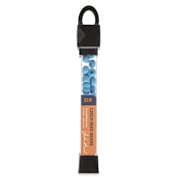 John Bead Czech Seed Beads - Turquoise Blue, Opaque, 32/0, 19 g vial