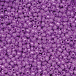 John Bead Czech Glass Seed Beads - Dyed Lilac, Opaque, 10/0, 22 g Vial close up