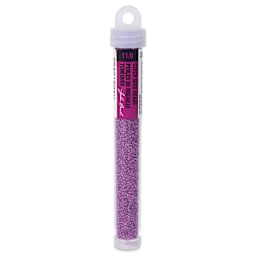 John Bead 11/0 Czech Glass Seed Beads - Neon Purple, Color Lined, 23 g vial - front