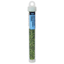 John Bead Czech Glass Seed Beads - Sea Green, Silver Lined, 10/0, 22 g Vial