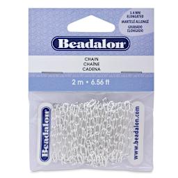 Beadalon Jewelry Chain - Front of Silver Elongated Chain package