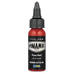 Dynamic Color Tattoo Ink - Pure Red, 1 oz bottle