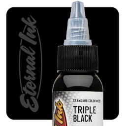 Eternal Ink Triple Black Tattoo Ink, with swatch