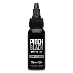 Eternal Ink Pitch Black Gray Wash Tattoo Ink - Dark Gray, 1 oz bottle