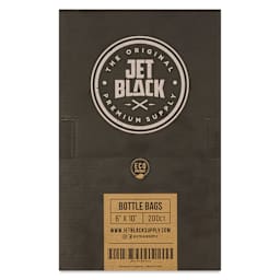 TatSoul Jet Black Bottle Bags  - Pkg of 200, back of packaging