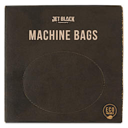 TatSoul Jet Black Machine Bags - 5" x 5", Pkg of 200, front of package