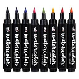 Tulip Watercolor Fabric Markers (markers with cap removed)