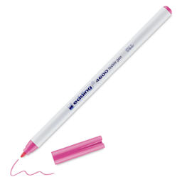 Edding 4600 Textile Pen - Pink, cap off