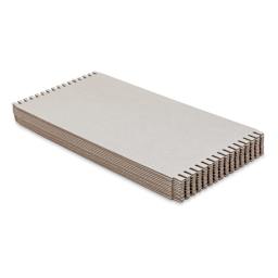 Wide-Notch Cardboard Looms - Pkg of 12, 6.5" x 13" - side view, angled