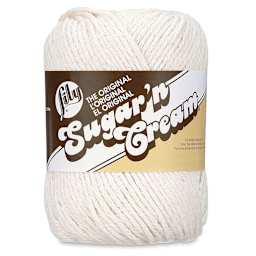 Lily Sugar N' Cream Yarn - 2.5 oz, 4-Ply, Ecru