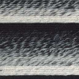 Lion Brand Scarfie Yarn - Black/Cream close-up to show texture