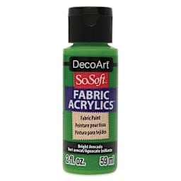 DecoArt SoSoft Fabric Paint - Bright Avocado, 2 oz, Bottle