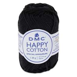 DMC Happy Cotton Yarn - Liquorice Black 775, 20 g
