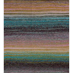Sample made with DMC Pirouette Yarn 707 Gray Orange