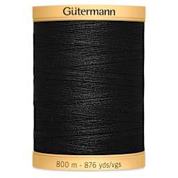 Gutermann Cotton Thread - Black, 876 yd Spool