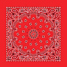 Hav-A-Hank Paisley Bandana - Red, 22" W x 22" L