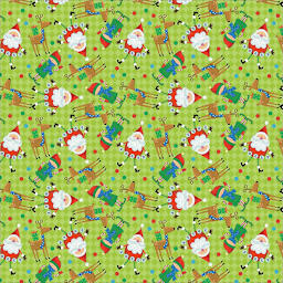 Hav-A-Hank Novelty Bandana - Santa and Elf, 22" W x 22" L