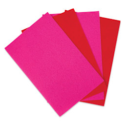John Bead GoodFelt Beading Foundation - Red and Pink, 4 Sheets, 5" x 8" out of packaging