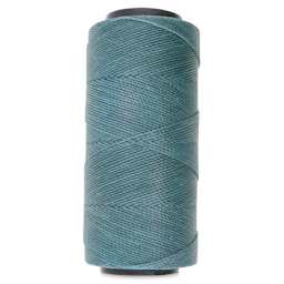 Beadsmith Knot-It Waxed Brazilian Cord - Sea Green, spool of cord in upright position