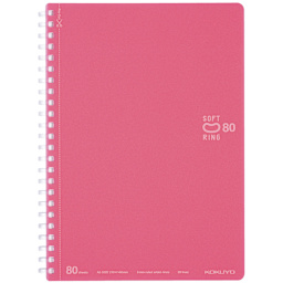 KOKUYO A5 Notebook, 80 Sheets, Light Pink, Ruled