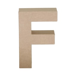 Paper Mache Letters & Numbers, F