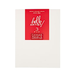 Hello, Artist! Canvas Panel, Pkg of 3, 11" x 14"