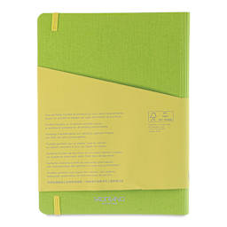 Fabriano Ecoqua Plus Hidden Spiral-Bound Notebook - Lime, 8-1/4" x 5-4/5", Ruled, back cover