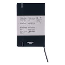 Fabriano Ispira Hard-Cover Notebook - Black, 3-1/2" x 5-1/2", Lined, back cover