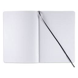Fabriano EcoQua Plus Stitch-Bound Notebook - Black, 5-4/5" x 8-1/4", Dot Grid, open