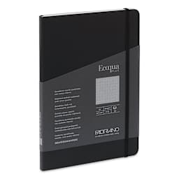 Fabriano EcoQua Plus Stitch-Bound Notebook - Black, 5-4/5" x 8-1/4", Dot Grid, back cover