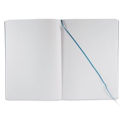 Fabriano EcoQua Plus Stitch-Bound Notebook - Turquoise, 8-1/4" x 11-3/4", Dot Grid, open