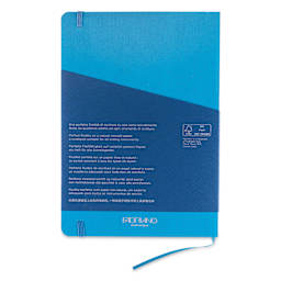 Fabriano EcoQua Plus Stitch-Bound Notebook - Turquoise, 8-1/4" x 11-3/4", Dot Grid, back cover