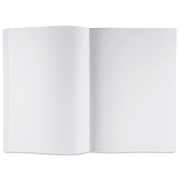 Fabriano Ecoqua Plus Fabric-Bound Notebook - Navy, 8-1/4" x 11-7/10", Dot Grid, open
