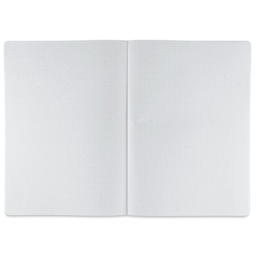 Fabriano Ecoqua Plus Fabric-Bound Notebook - Turquoise, 8-1/4" x 11-7/10", Dot Grid, open