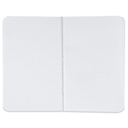 Fabriano Ecoqua Plus Fabric-Bound Notebook - Wine, 3-1/2" x 5-1/2", Dot Grid, open